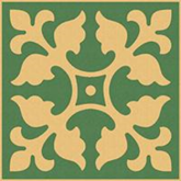 Декор Метлахская плитка 100E012D301 ENC 12 Cognac (Dark green) 10x10