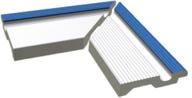 XPA56005 Декоративная вставка Pool Переливная кромка Finnland внешний угол White-Ral 2902035