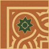 Декор Метлахская плитка 100E019A301-2 ENC 19A Cognac (Red, Black) old 10x10