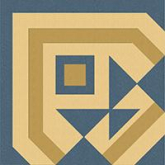 Декор Метлахская плитка 100E021A302 ENC 21A Cognac (D.Blue, D.Yellow) 10x10