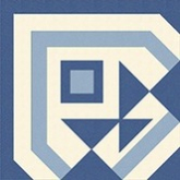 Декор Метлахская плитка 100E021A201 ENC 21A Ivory (D.Blue, L.Blue) 10x10