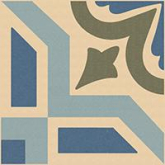 Декор Метлахская плитка 100E022D201 ENC 22 Ivory (D.Blue, L.Blue, Grey) 10x10