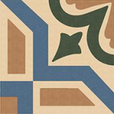 Декор Метлахская плитка 100E022D202 ENC 22 Ivory (Red, D.Blue, Black) 10x10