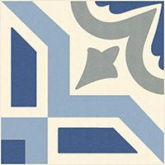 Декор Метлахская плитка 100E022D101 ENC 22 White (D.Blue, L.Blue, Grey) 10x10