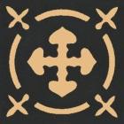 Декор Метлахская плитка 070E008D301 ENC 08 Cognac (Black) 7x7