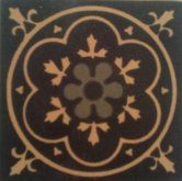 Декор Метлахская плитка 070E009D302 ENC 09 Cognac (Black,Grey) 7x7