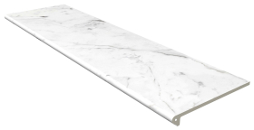 970180 Ступень Marble Carrara Blanco Peldano Redondeado 120 119.7x33