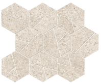 A67I Мозаика Boost Stone White Mosaico Hex 25x28.5