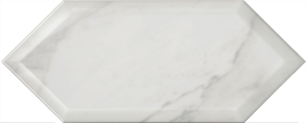 35009 Плитка Келуш Грань Белая Глянцевая 34x14