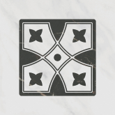 TOC004 Декор Келуш 1 Грань Черно-Белый 9.8x9.8