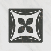 TOC005 Декор Келуш 2 Грань Черно-Белый 9.8x9.8