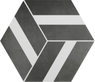 Керамогранит Six Cementine Bari Black 23x27