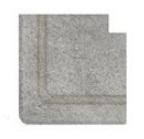 Бордюр Terrace Antislips Natural Series Наружный угол закругленный Pool Garden Grey Handle 25x25