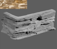 Искусственный камень Перуджа Угловой элемент 055 20/10x10x3.5 20x10