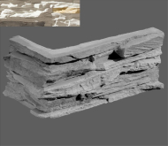 Искусственный камень Перуджа Угловой элемент 088 20/10x10x3.5 20x10