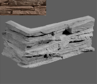 Искусственный камень Перуджа Угловой элемент 510 20/10x10x3.5 20x10