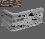 Искусственный камень Перуджа Угловой элемент 740 20/10x10x3.5 20x10