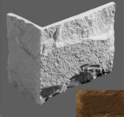 Искусственный камень Турин Угловой элемент 370 17.6/7.4(26/12.5)x14.5x3