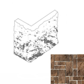 Искусственный камень Нарва 047 Угол 95-195х95х95-195х45 19.5x19.5