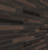 Искусственный камень Сиэтл 3D Ригельный кирпич Mix 1x3 36.5x5