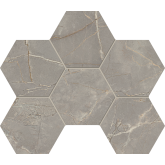 Mosaic/BR03_PS/25x28.5/Hexagon Декор Bernini Grey BR03 Hexagon Полированная 25x28.5