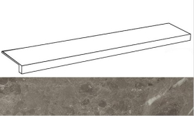 620070001229 Ступень Room Floor Project Грэй Стоун 120 Фронтальная Патинированная 120x33