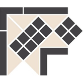 V-LISBON1-C1/1C Декоративная вставка Victorian Designs Corner Lisbon-1 With 1 Strip Stand.(Tr.16. Dots 14. Strips 14) 21.5x21.5