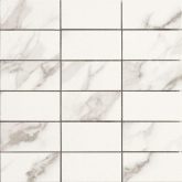 Мозаика Marmoker Mosaico Statuario Grigio Lucido 5x10 30x30