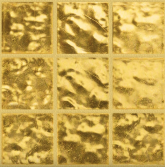 025SW15 Мозаика Aureo Золото желтое гофрированное 1.5*1.5 31.6x31.6