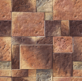 Искусственный камень Бремар Плоский коричневый рельеф10-39x10-39 10x10