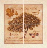 Декор Herbarium 1 из 4х плиток 20x20