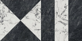 SG565422R Керамогранит Бьянко Неро Белый Чёрный Лаппатированный 9мм 60x119.5
