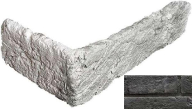 24.26.У Искусственный камень Кирпич Каталонский Угловой Графитовый-44 5.2x43.7