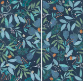 303960 Керамогранит Wallpapers Blue Forest Rett (2 pcs mix) 120x60