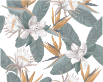 Панно Calacatta Ivori Strelitzia 40.2x50.5