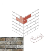 684-25 Искусственный камень Ринн Брик 684-25 Design угол 19x6.5