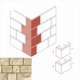 Искусственный камень Шинон 410-15 Угловой элемент