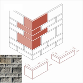 451-85 Искусственный камень Тилл Угловой элемент 451-85 к плоскости 451-80 24x12.5