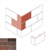 Искусственный камень Ленстер 532-45 Угловой элемент 32.5x20