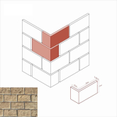Искусственный камень Шербон 482-15 Угловой элемент