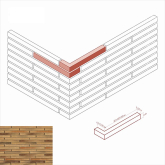 690-45 Искусственный камень Реген Брик 690-45 Угловой элемент 33x4