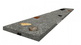 620070002374 Ступень Палладио Black Scalino Ang.Sx 33x120