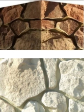 600-05 Искусственный камень Рутланд Белый угол 19x14.5