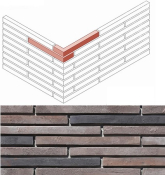 Искусственный камень White Hills Реген Брик 694-65 Design угол 33x4