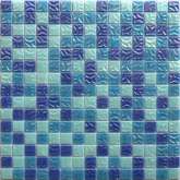Мозаика Econom MIX27 стекло синий (сетка) 327x327