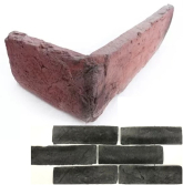 Искусственный камень Эскориал Темно-серый Угловой 21x6,5
