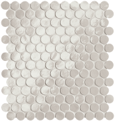 fROI Мозаика Glim Ghiaccio Round Mosaico Brillante 29.5x32.5