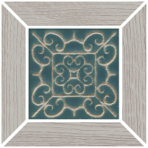 ID151 Декоративная вставка Тровазо Наборный серый светлый матовыйx0.9 13x13