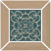 ID153 Декоративная вставка Тровазо Наборный бежевый матовыйx0.9 13x13