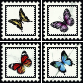 K1222MK0D0 Декор Victorian by Mary Katrantzou Butterfly 45 Black-White (set 4 pcs) 20x20